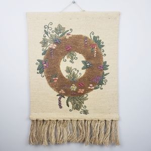 Vintage I.C.A. Large Wall Hanging Woven Tapestry